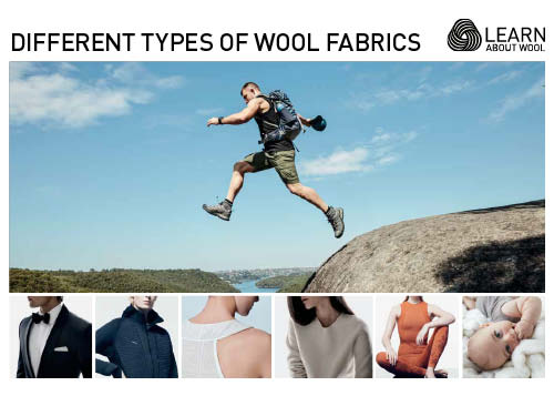 Different types of wool fabrics